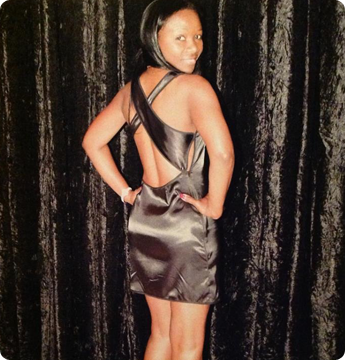 Woman Wearing a Black Dress